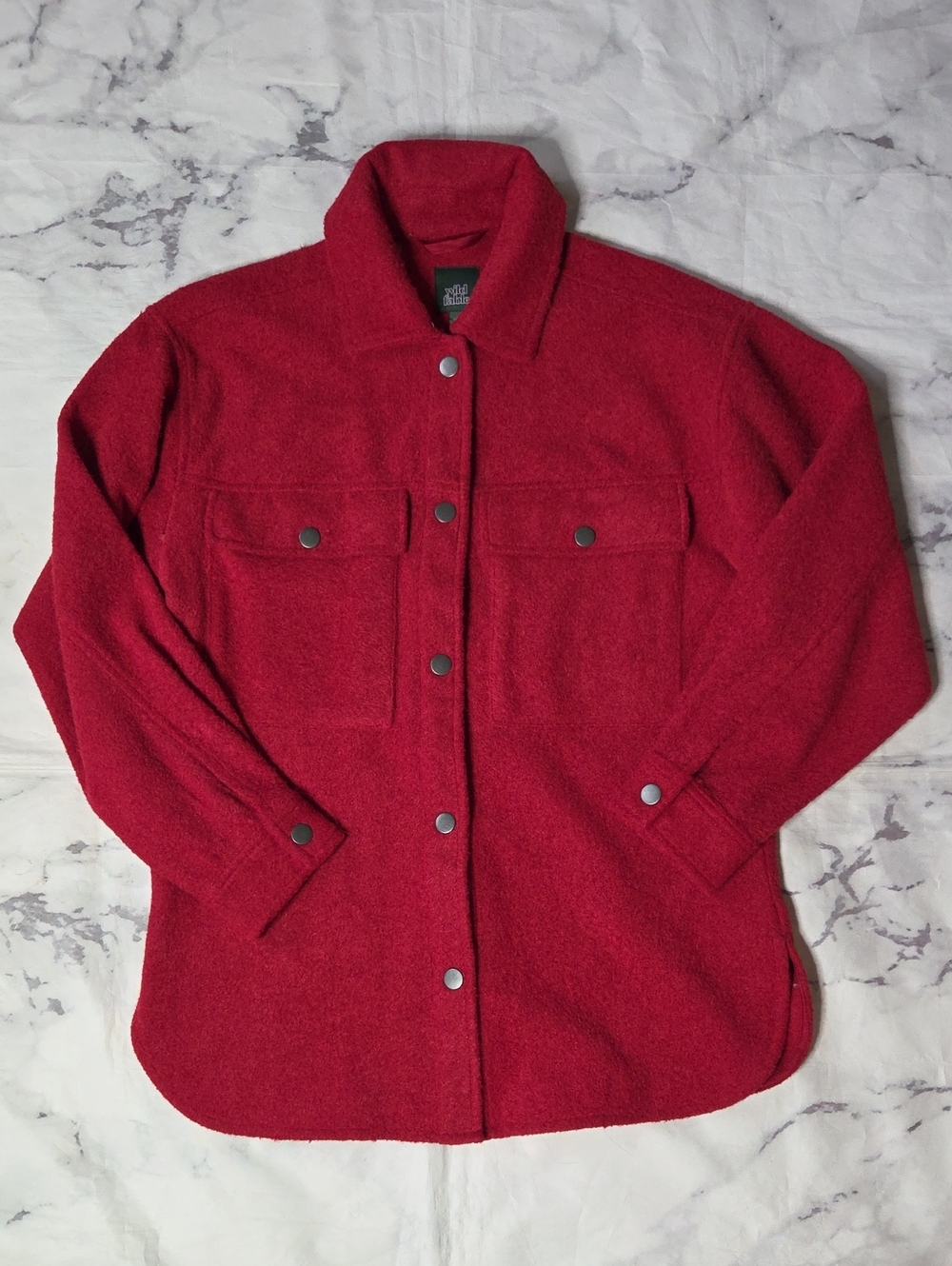 Wild Fable Red Oversize Button Front Shacket